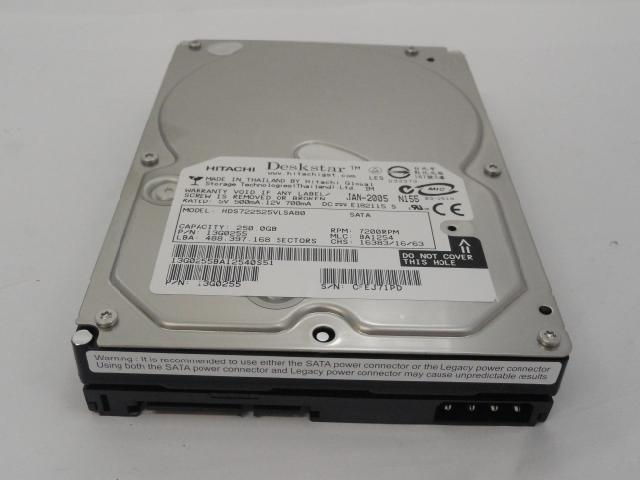 13G0255 - Hitachi 250GB SATA 7200rpm 3.5in HDD - Refurbished