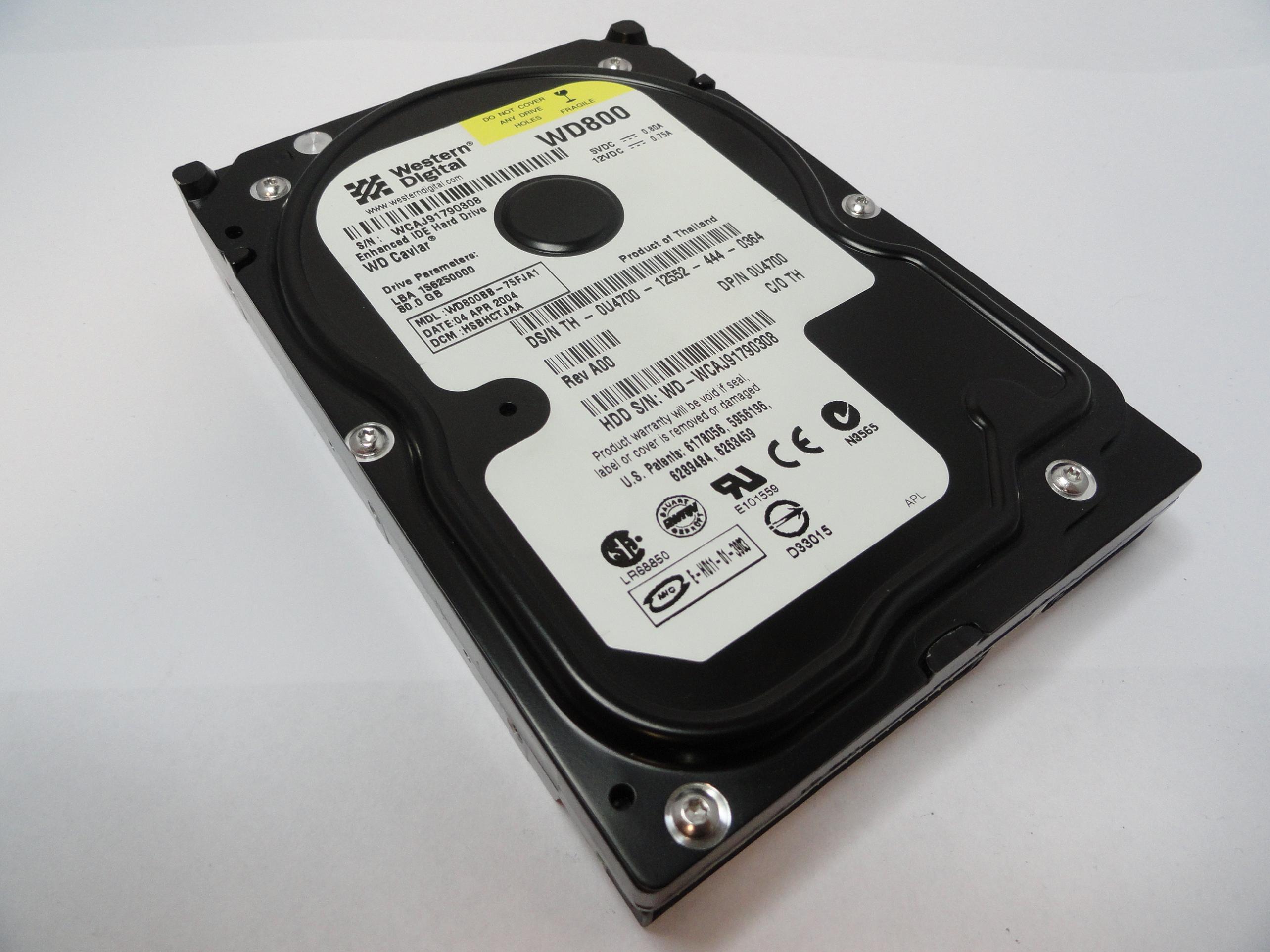 WD800BB-75FJA1 - Western Digital Dell 80Gb IDE 7200 3.5in HDD - Refurbished