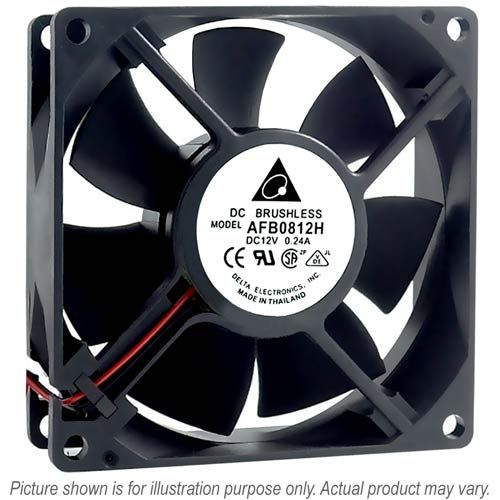 Delta Electronics 80x80x25mm 12V 0.16A DC Brushless Cooling Fan ( AFB0812H ) USED
