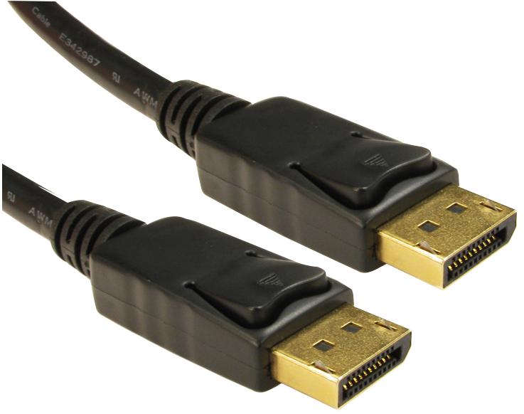 Cables Direct 2Mtr Black DisplayPort Cable ( 99DP-002LOCK ) NEW