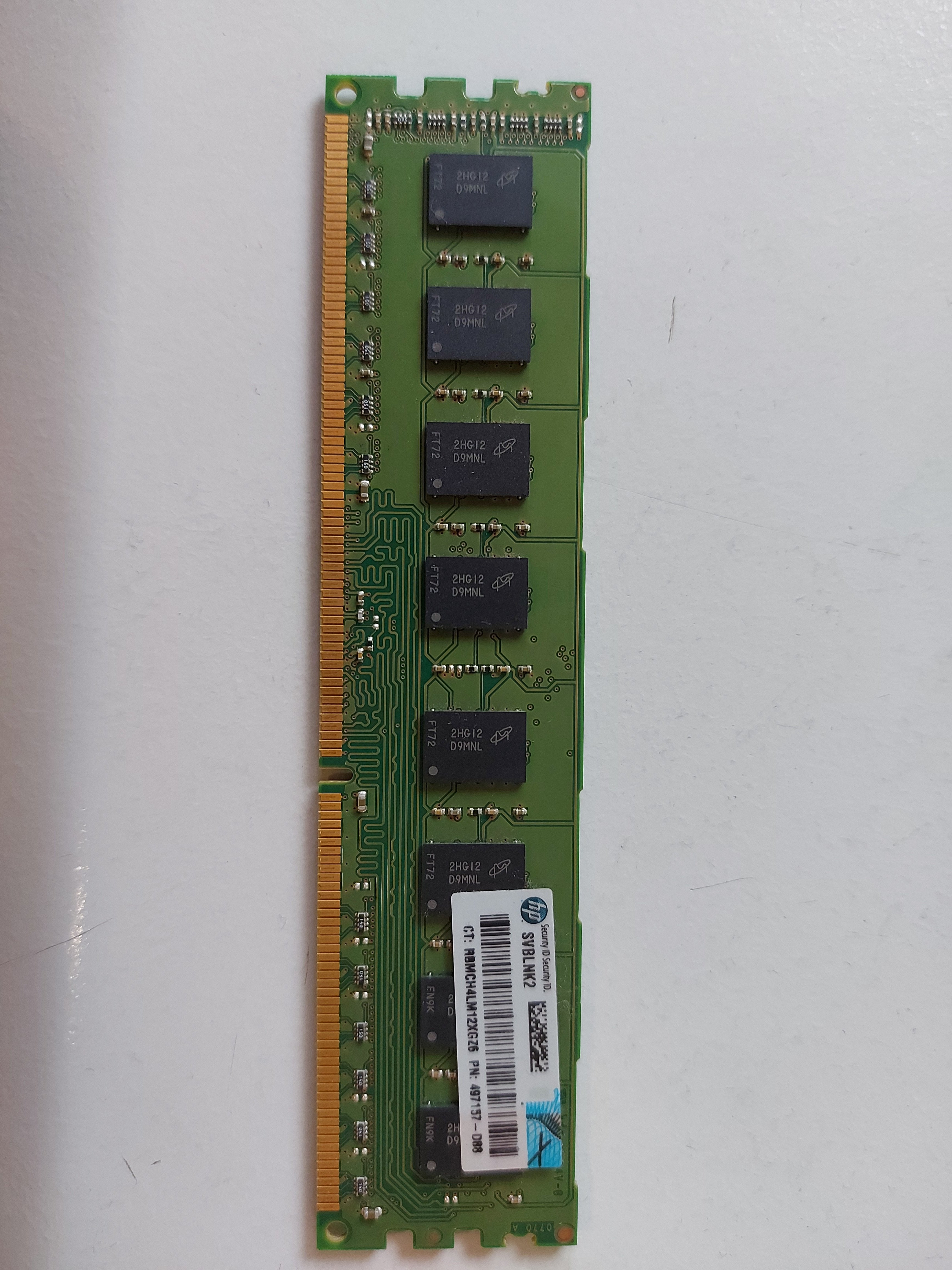 Micron HP 2GB 2Rx8 PC3 DDR3 SDRAM CL9 DIMM Memory Module MT16JTF25664AZ-1G4G1