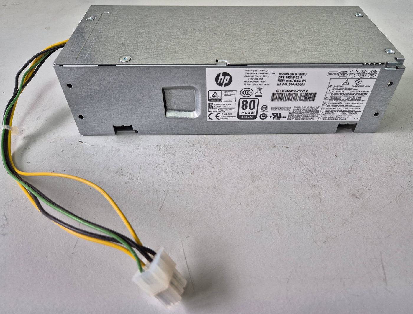 HP 280 G2 SFF 180W 12V 6Pin Power Supply Unit ( 854142-003 DPS-180AB-22 A ) USED