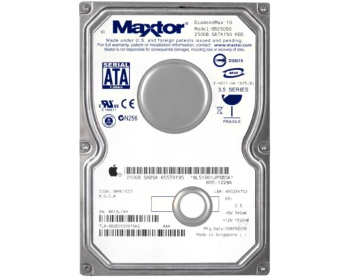 Maxtor Apple 250GB SATA 7200rpm 3.5in HDD ( 6B250S0 655-1228A 655T0195 ) REF