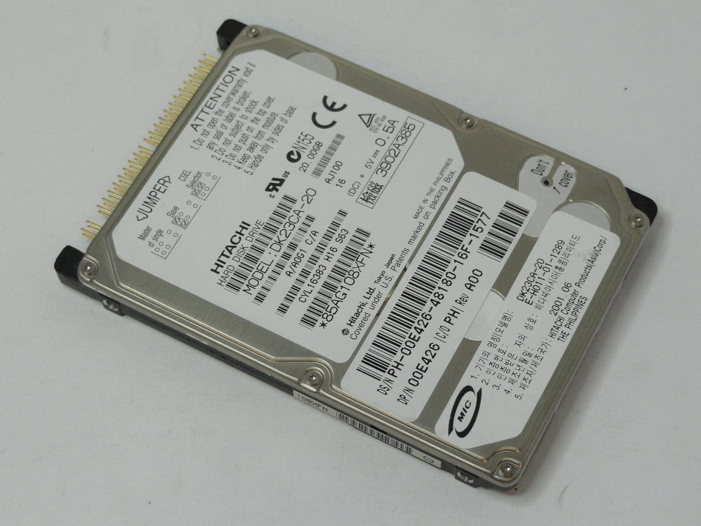 PR11588_DK23CA-20_Dell/Hitachi 15.1Gb IDE 2.5" 4200rpm - Image3