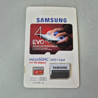 Samsung 4GB EVO Plus MicroSDHC UHS-I Card with SD Adapter ( MB-MP008D MB-MP008D/CN ) NEW