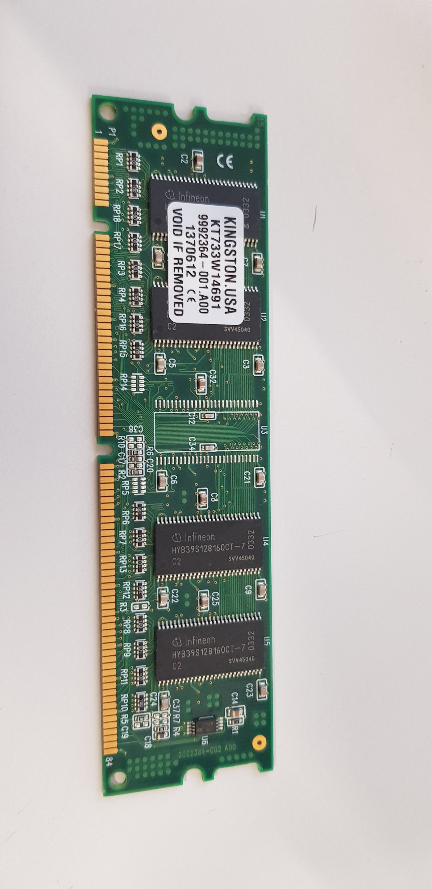 Kingston 64MB PC133 133MHz non-ECC Unbuffered 168-Pin DIMM ( KT733W14691 9992364-001.A00 ) USED