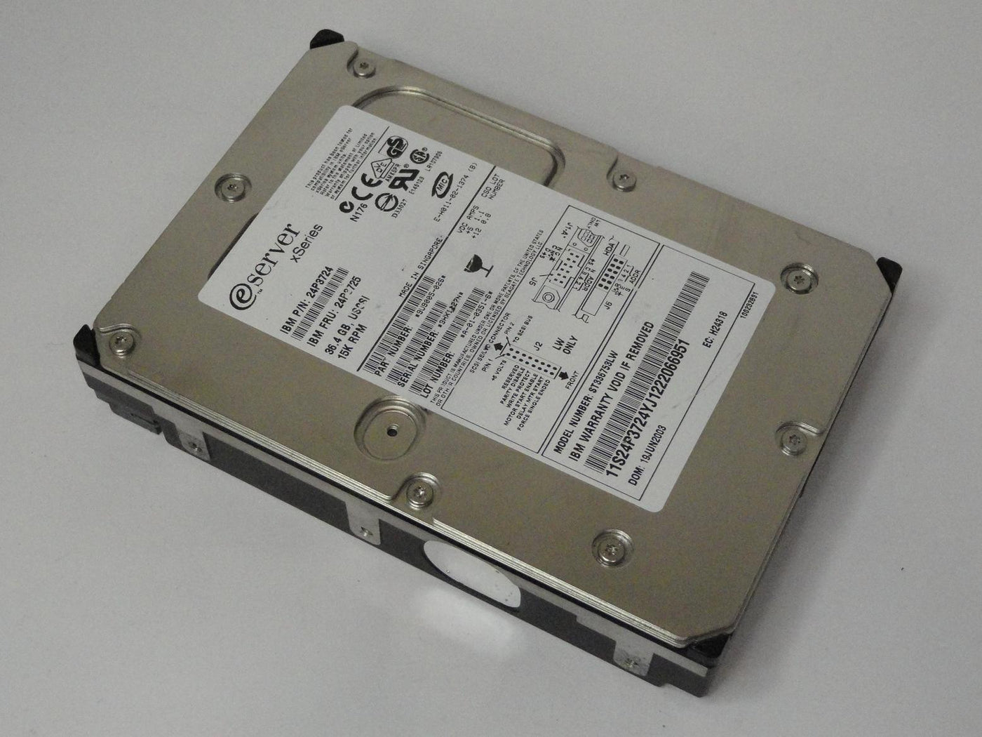 9U9005-026 - Seagate IBM 36.4GB SCSI 68 Pin 15Krpm 3.5in eServer xSeries HDD - Refurbished