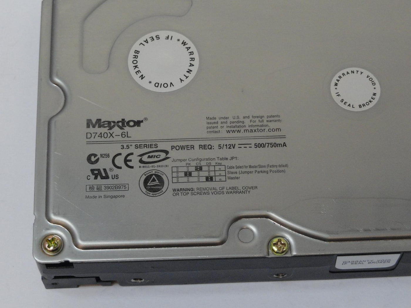 PR00428_52049U4_Maxtor 20Gb IDE 7200rpm 3.5in HDD - Image3
