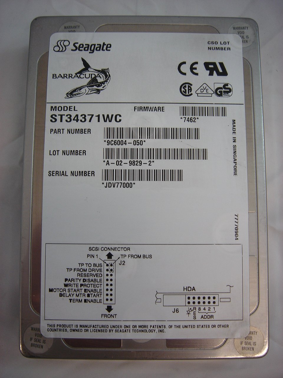 MC5563_9C6004-050_Sun Seagate 4.3Gb SCSI 80 Pin 3.5in HDD With Caddy - Image2