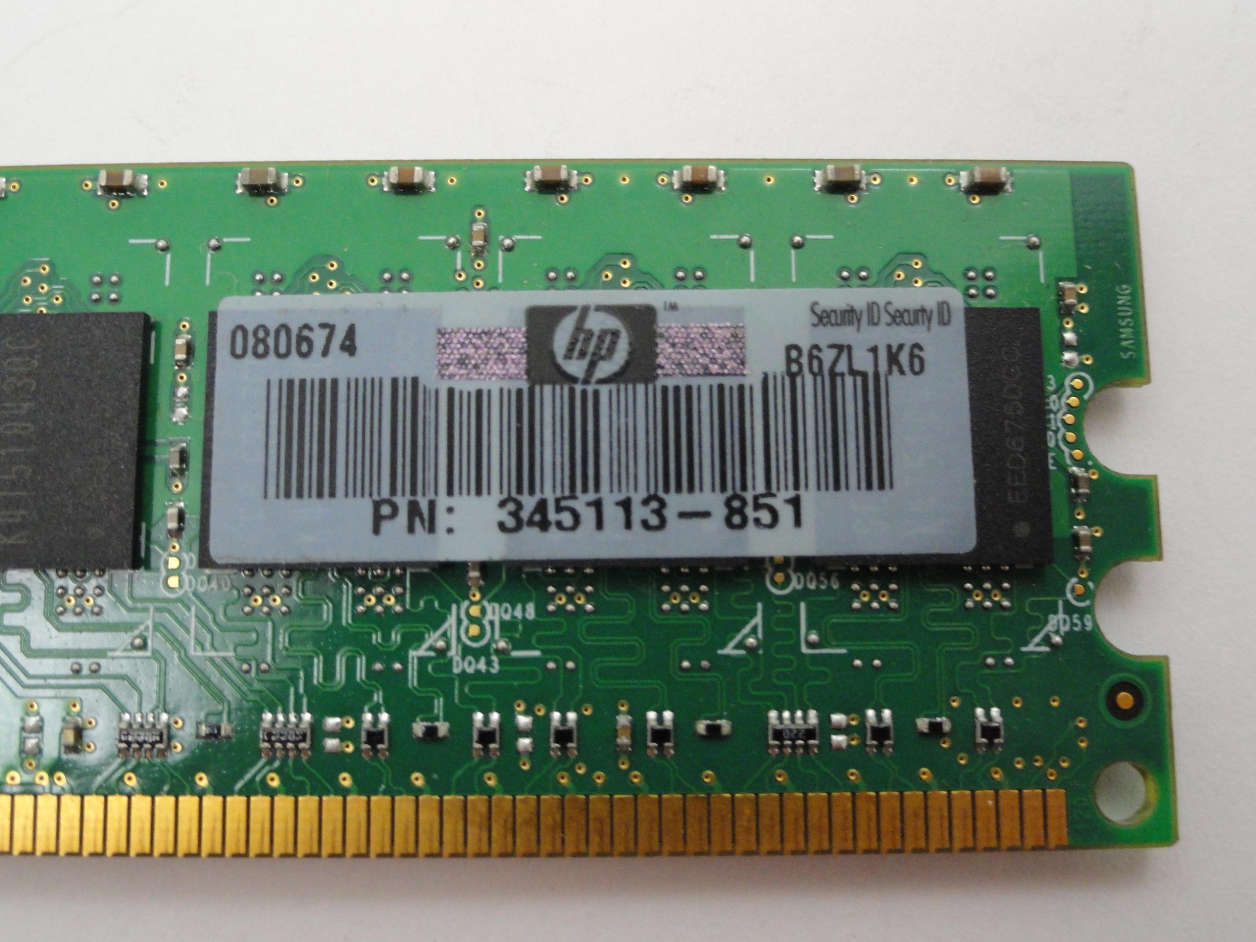 Samsung HP 1Gb DDR2-400MHz PC2-3200R ECC Reg RAM ( M393T2950CZ3-CCCQ0 345113-851 ) REF