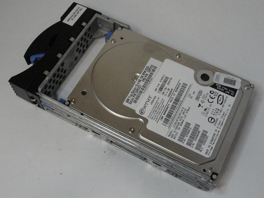 07N8812 - IBM 73.4GB SCSI 80 Pin 10Krpm 3.5in eServer xSeries HDD in Caddy - USED