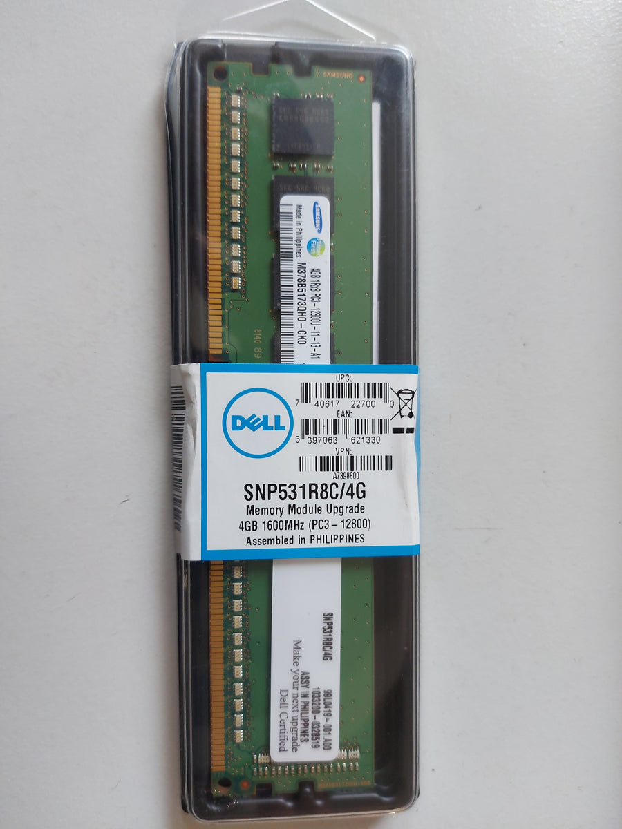 Samsung Dell 4GB PC3-12800 DDR3 CL11 nonECC DIMM M378B5173QH0-CK0 SNP531R8C/4G