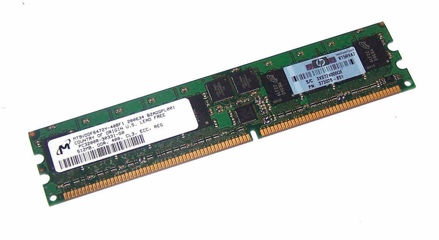 Micron 512MB PC3200 DDR-400MHz ECC Registered CL3 184-Pin DIMM ( MT9VDDF6472Y-40BF1 ) REF