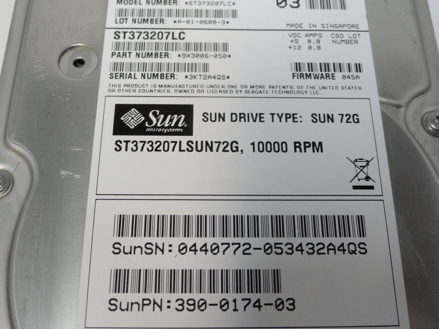 9X3006-150 - Seagate Sun 72GB SCSI 80 Pin 10Krpm 3.5in Cheetah 10K.7 HDD - Refurbished