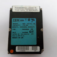 06G6569 - IBM IDE 172Mb 3800rpm 2.5in HDD - ASIS