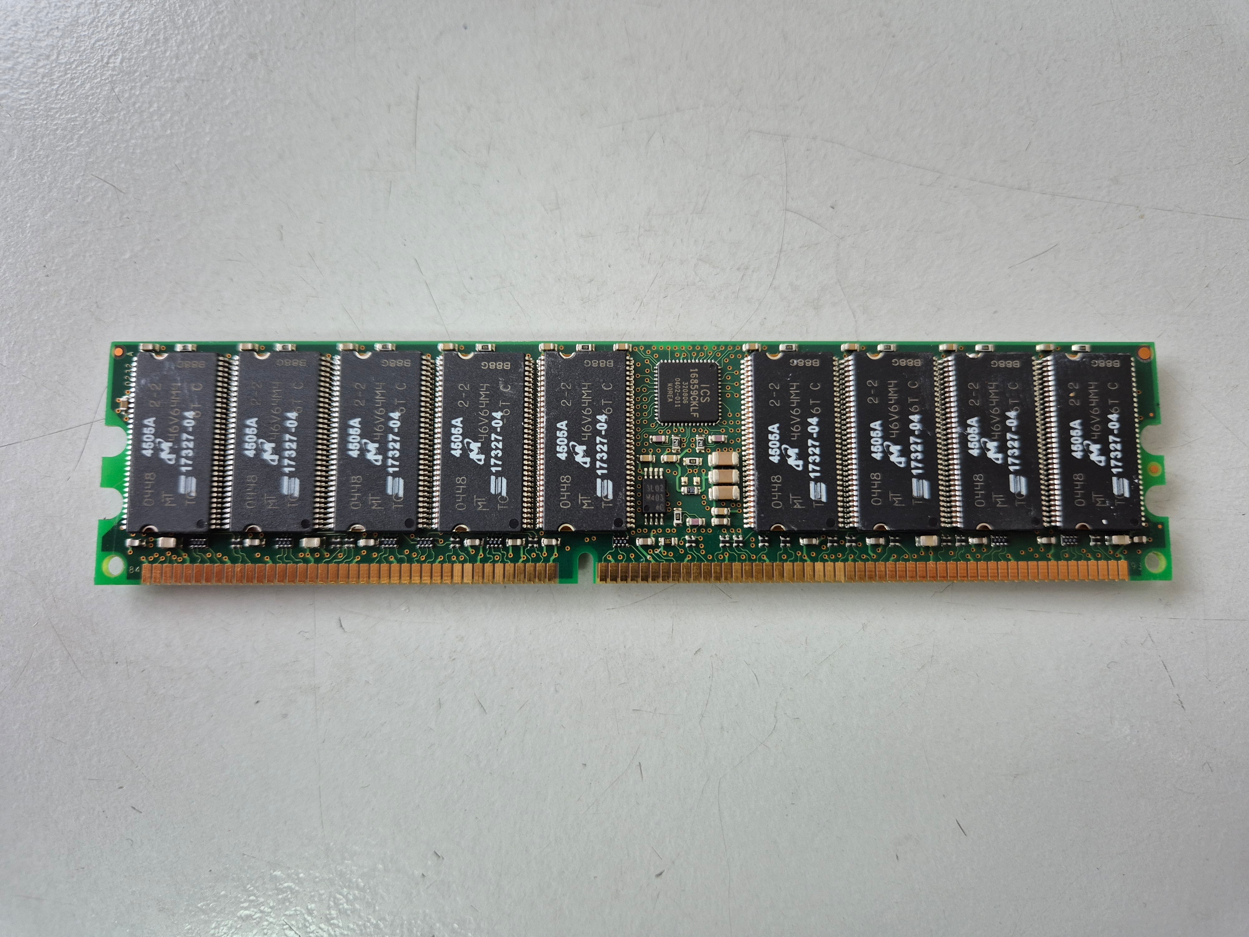 Micron 1GB PC2100 DDR-266MHz Registered ECC CL2.5 184-Pin DIMM ( MT36VDDT12872G-265C2 09N4308 ) REF