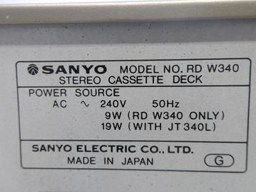 PR19694_RD W340_Sanyo Stereo Cassete Deck - Image3