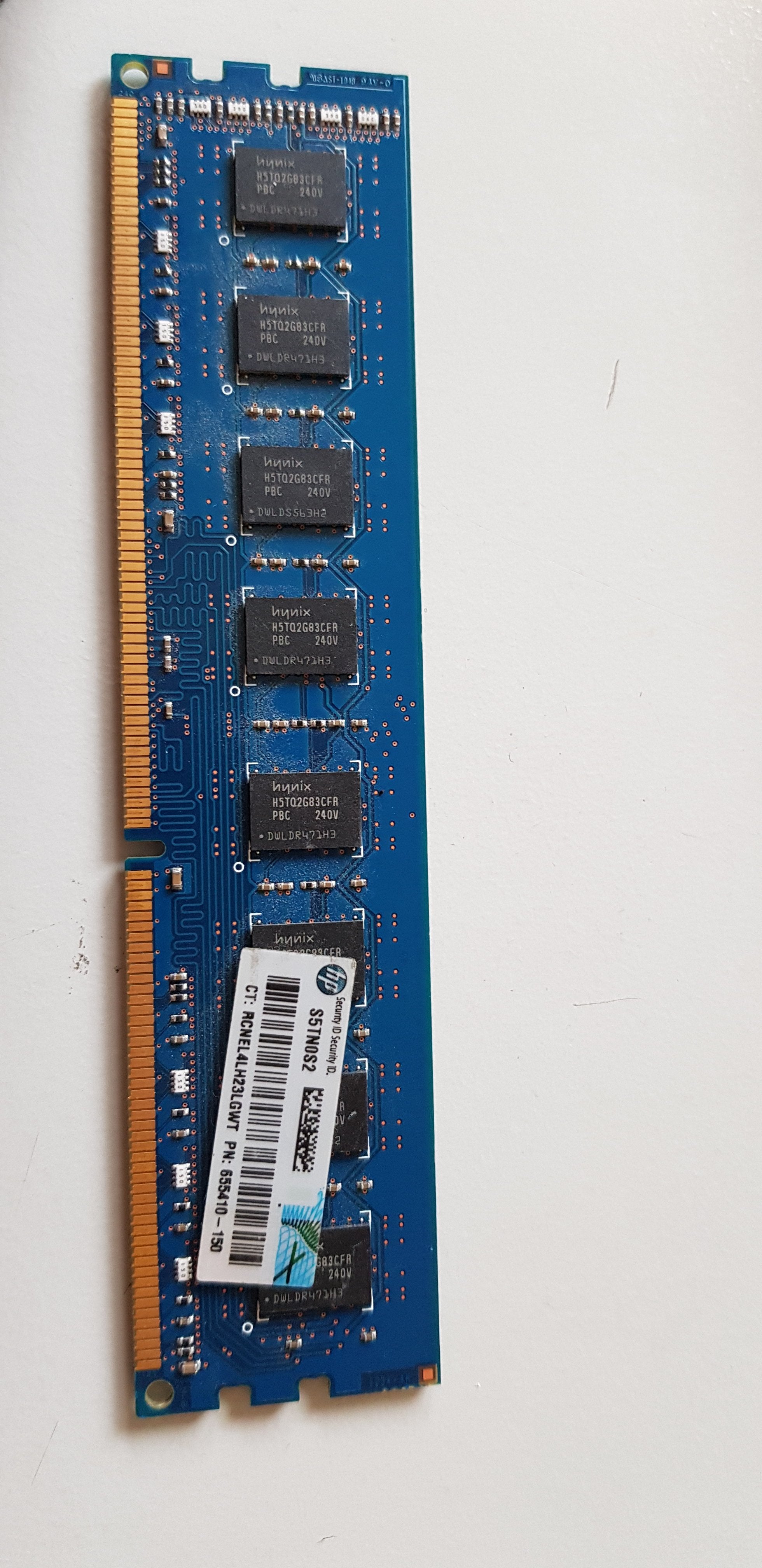 Hynix/HP 4GB PC3-12800 DDR3-1600MHz 240-Pin DIMM ( HMT351U6CFR8C-PB / 655410-150)