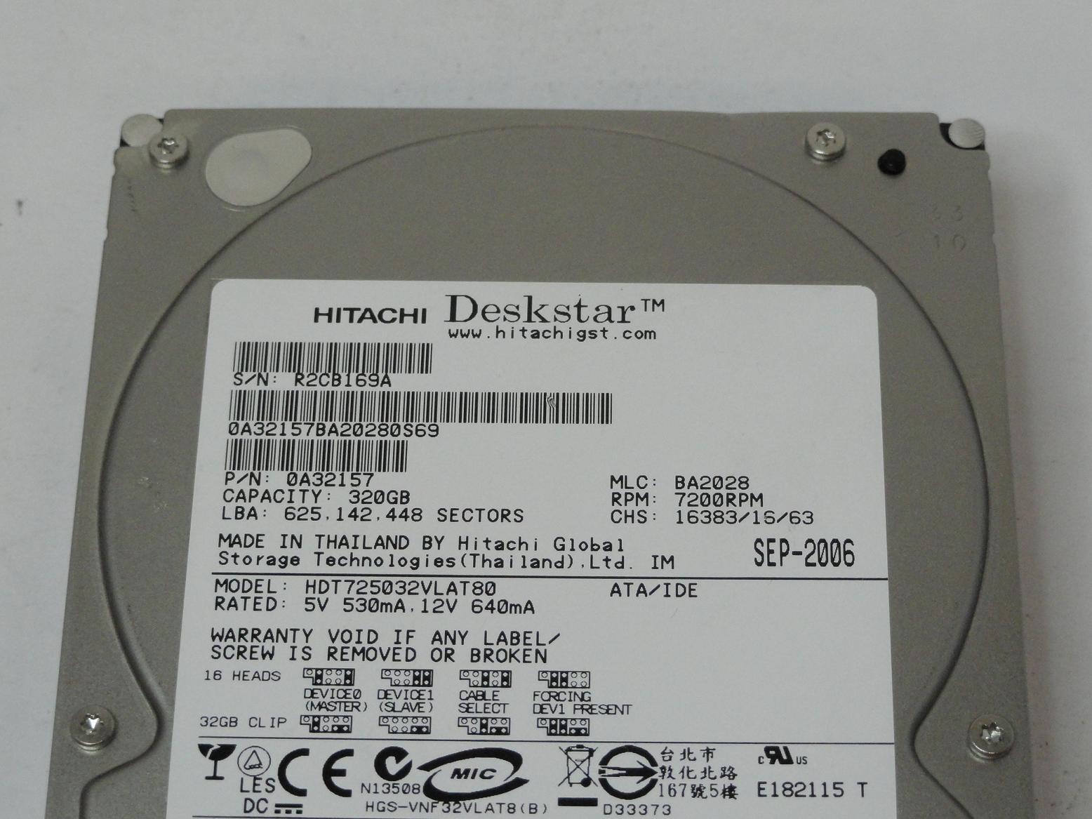 PR25090_0A32157_Hitachi 320GB IDE 7200rpm 3.5in HDD - Image3