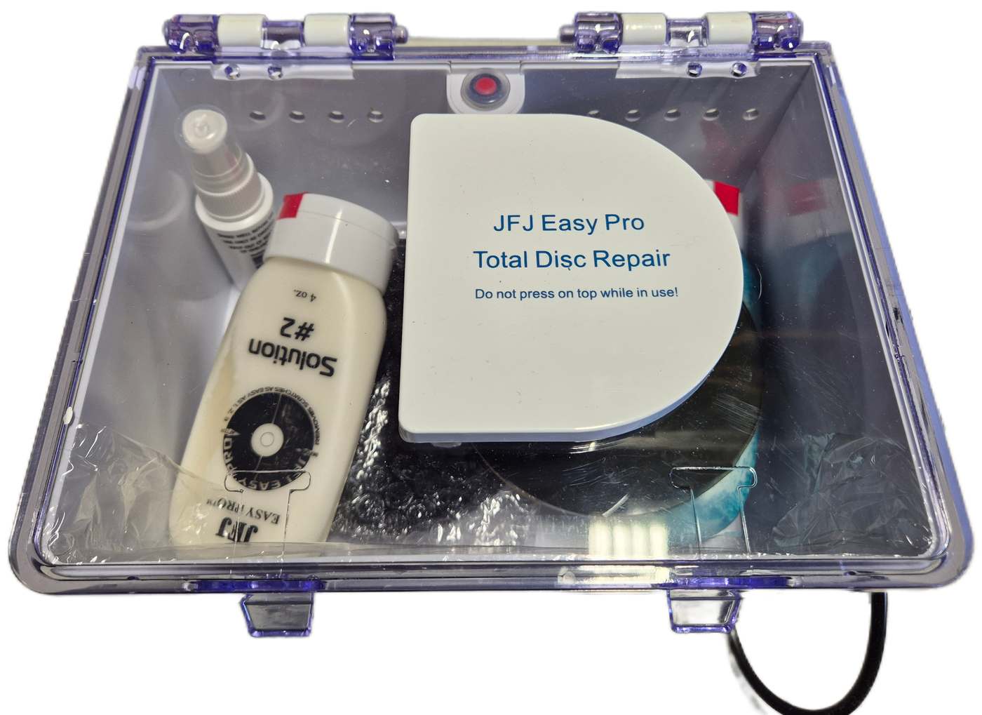 JFJ Easy Pro Disc Repair Machine – Liquid Polish has separated & is likely unusable NEW OPEN BOX