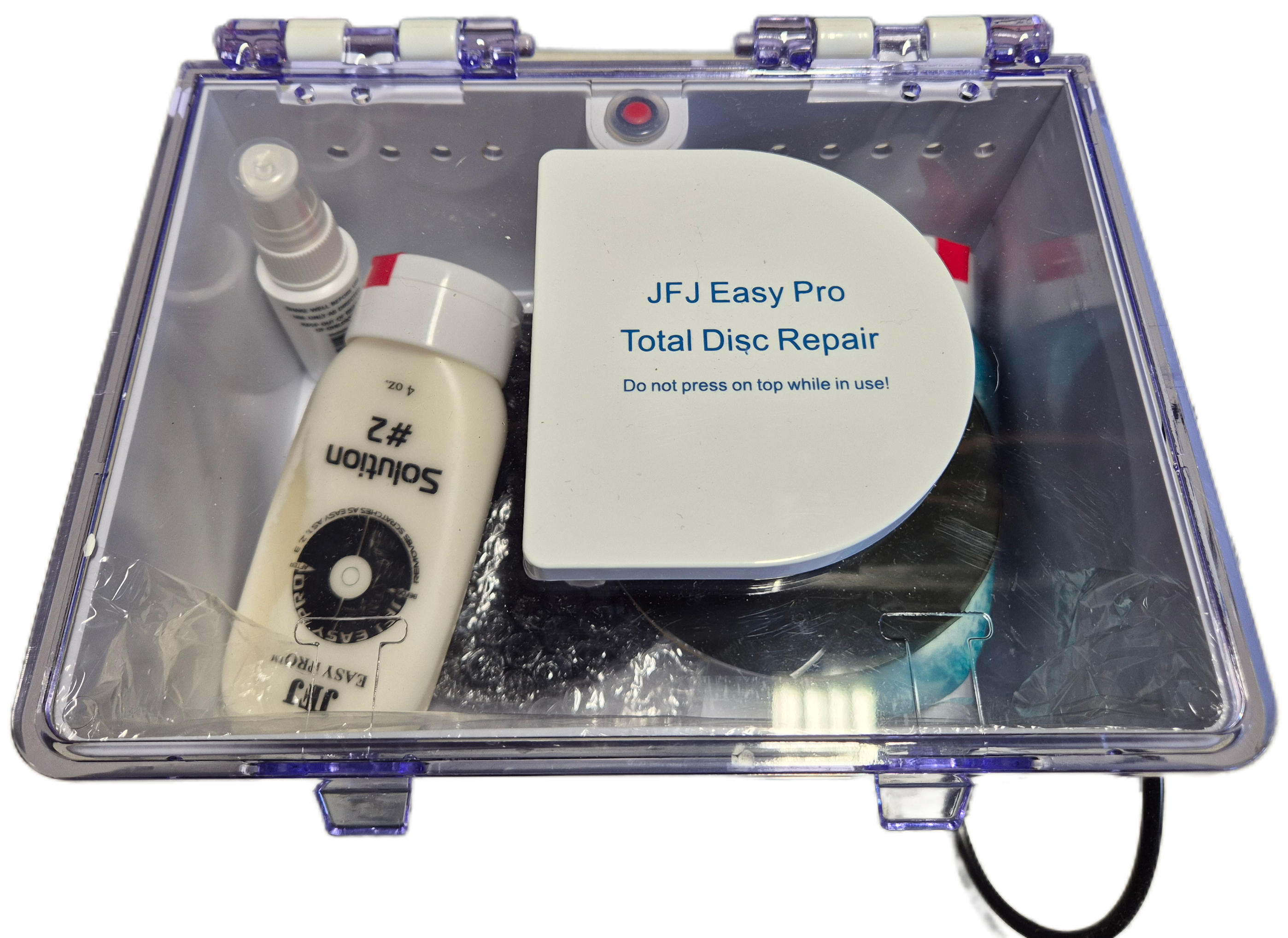 JFJ Easy Pro Disc Repair Machine – Liquid Polish has separated & is likely unusable NEW OPEN BOX