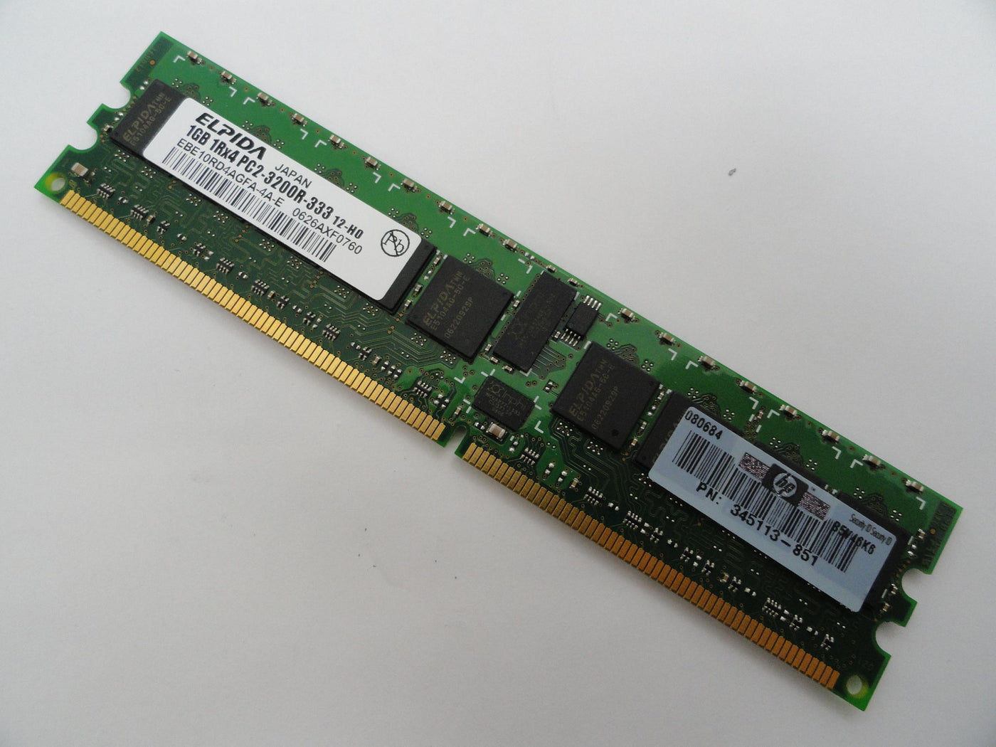 PR10883_PC2-3200R-333-12H0_Elpida HP 1Gb PC2-3200R DDR2-400 CL3 ECC Reg RAM - Image3