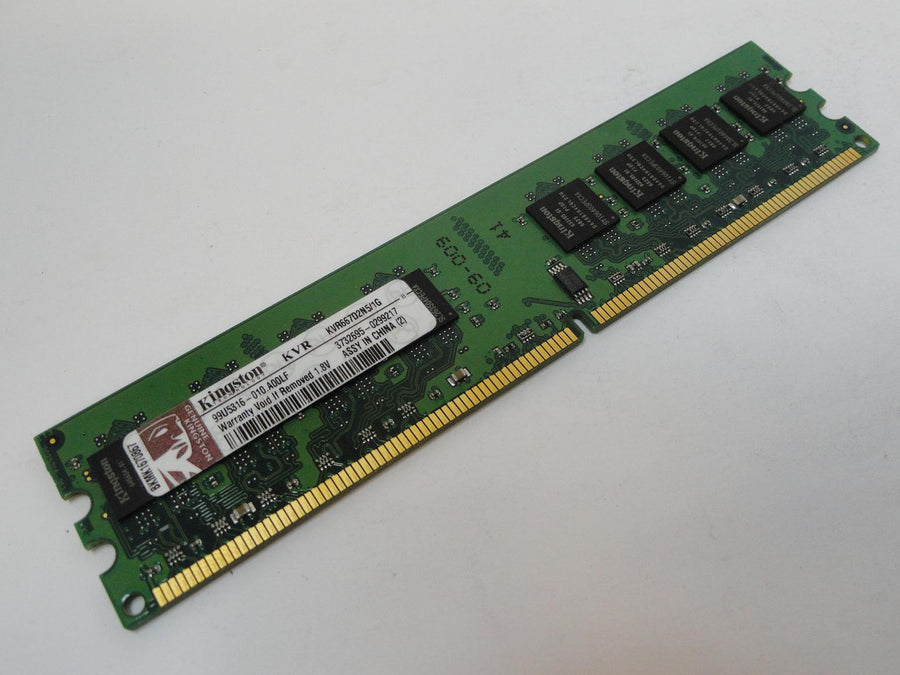 99U5316-010.A00LF - Kingston 1GB PC2-5300 DDR2-667MHz non-ECC Unbuffered CL5 240-Pin DIMM Memory - Refurbished