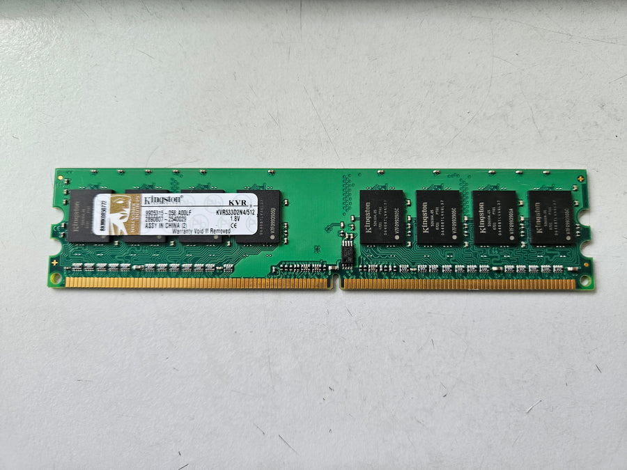 Kingston 512MB PC2-4200 DDR2-533MHz CL4 240-Pin DIMM ( KVR533D2N4/512 9905315-058.A00LF ) REF
