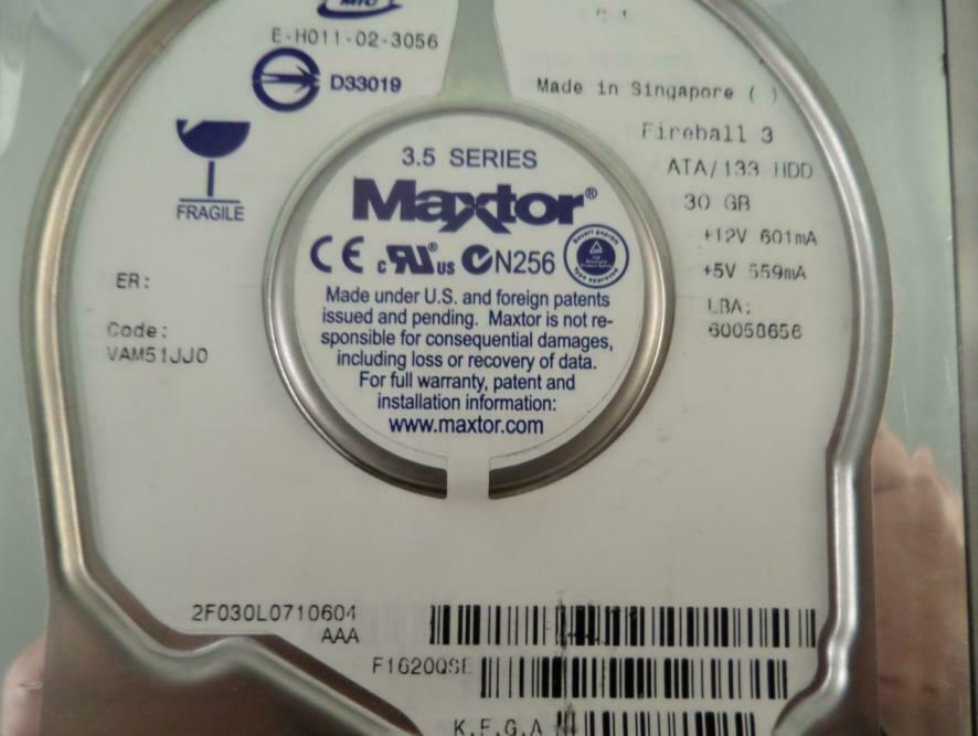 MAXTOR 30GB IDE 5400rpm 3.5" HDD ( 2F030L0 ) USED