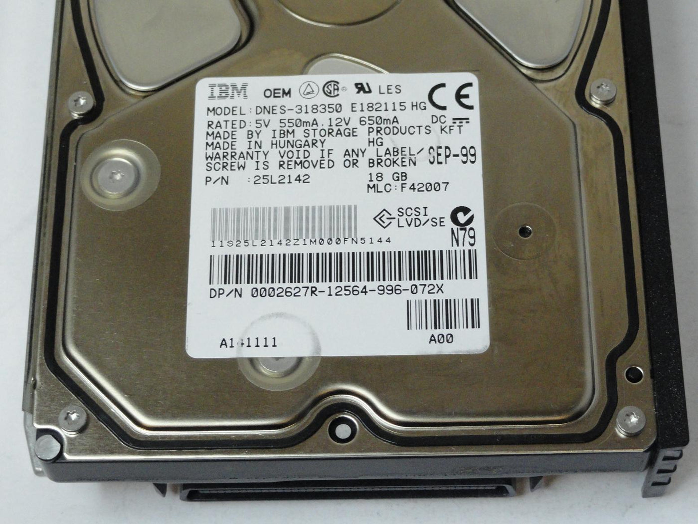 MC6358_25L2142_IBM Dell 18GB SCSI 80 Pin 10Krpm 3.5in HDD - Image3