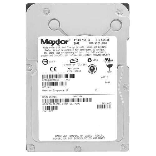 Maxtor Atlas 36GB 15K SCSI 68PIN 3.5in HDD ( 8E036L0 ) REF