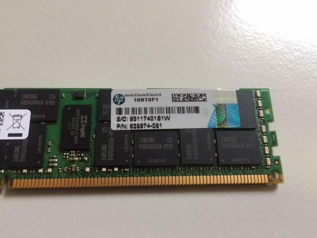 Samsung HP 16GB 2RX4 PC3L-10600R G7 G6 Memory ( 628974-081 M393B2G70AH0-YH9Q5 ) REF