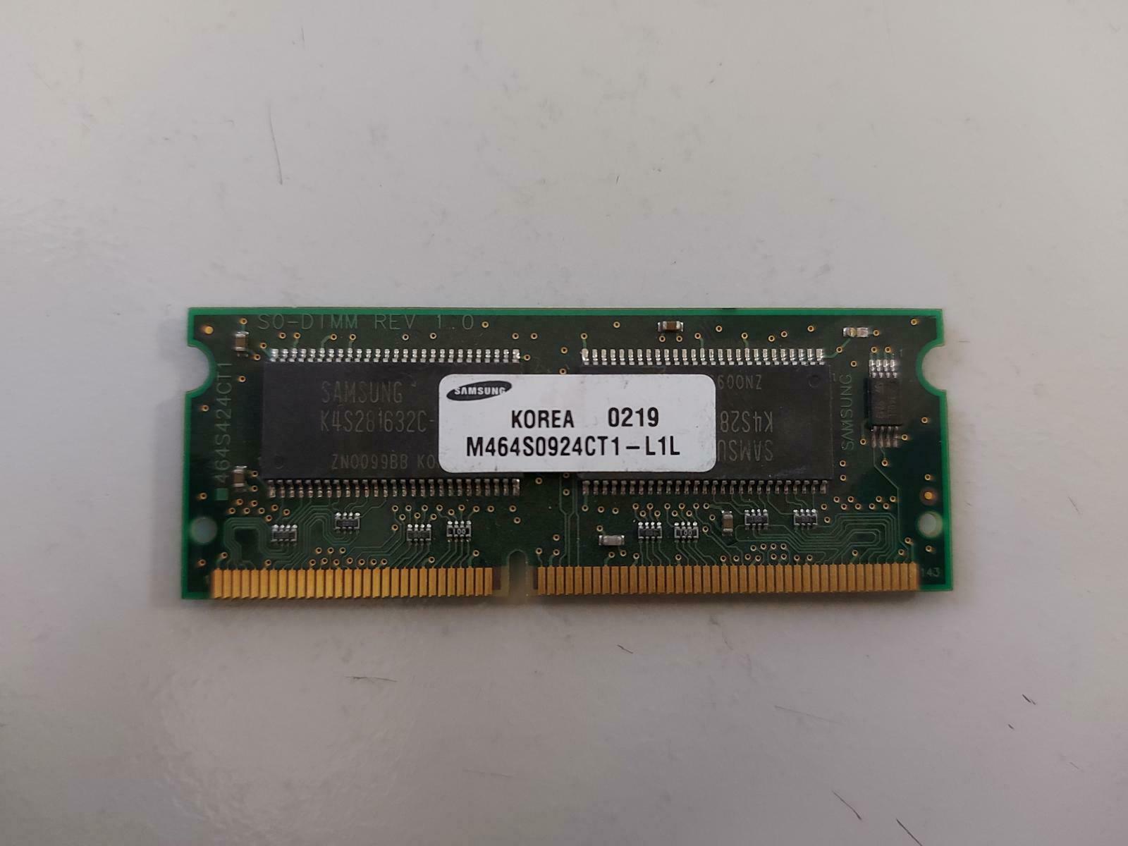Samsung 64MB  PC100 144-pin SDRAM SODIMM Memory Module M464S0924CT1-L1L