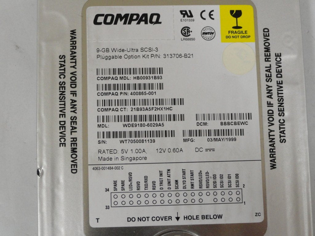 MC3687_WDE9180-6029A5_9.1GB 80P SCSI SCA HDD - Image3