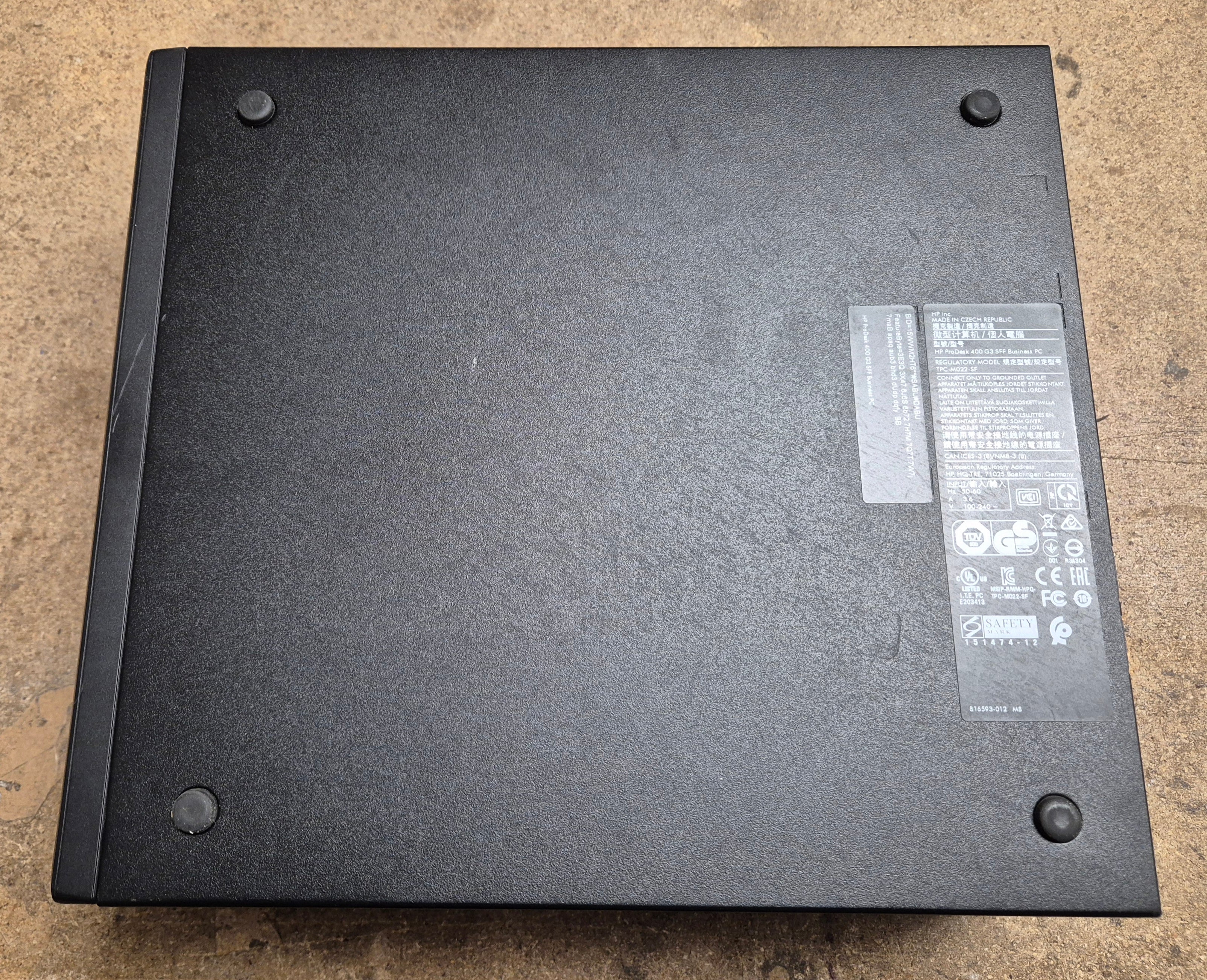 HP ProDesk 400 G3 SFF 250GB SSD 8GB RAM i5-6500 3.2GHz Win10 PC - NO DVD ( W4A90ET#ABU ) USED