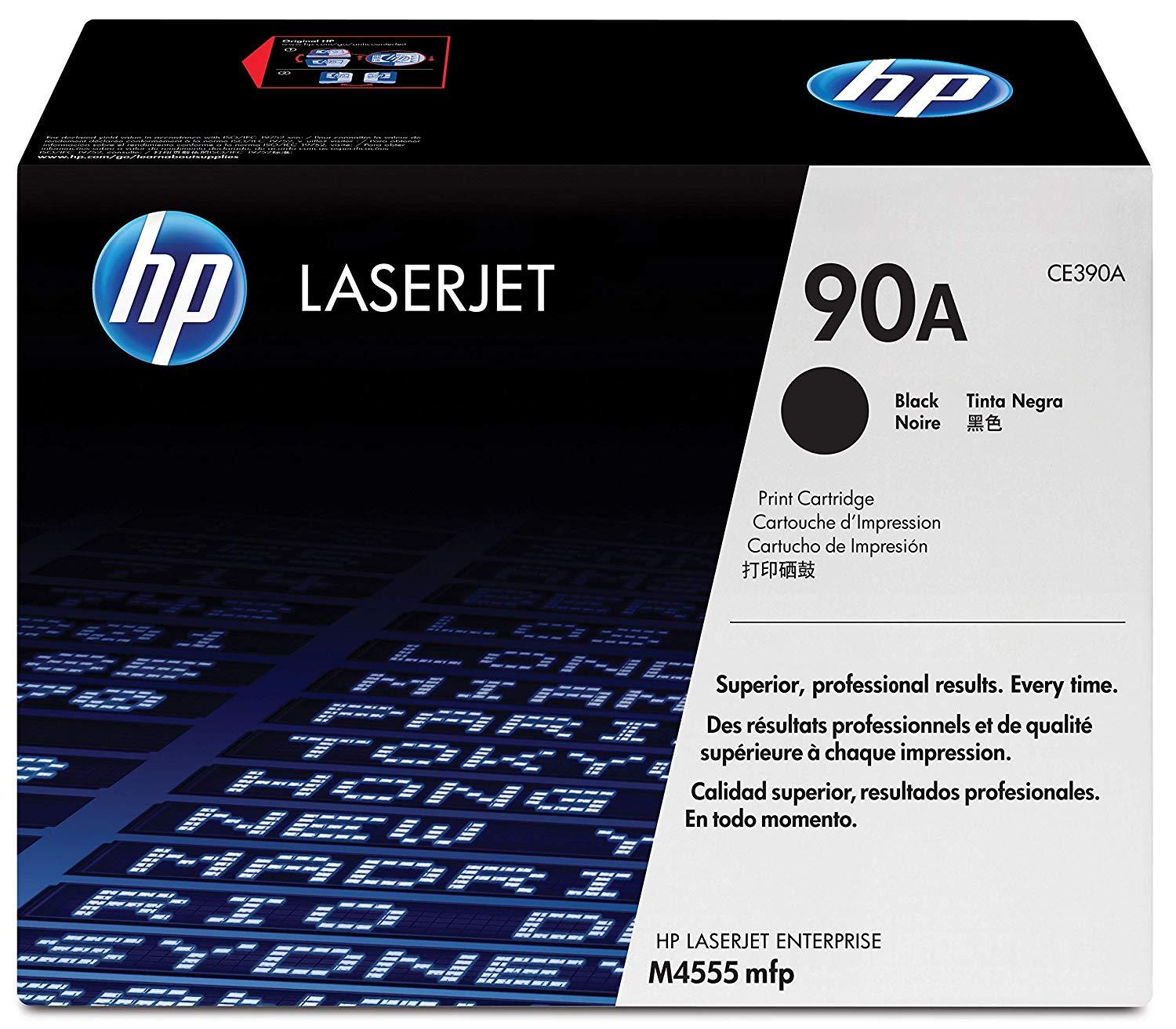 HP CE390A 90A Original LaserJet Toner Cartridge, Black YIELD 10,000 PAGES ( CE390A NEW )