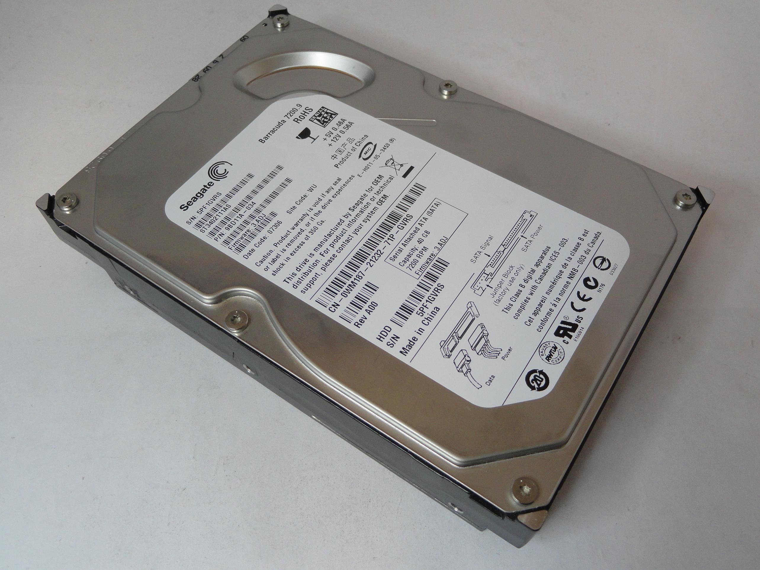PR22755_9BD11A-034_Seagate Dell 40Gb SATA 7200rpm 3.5in HDD - Image3