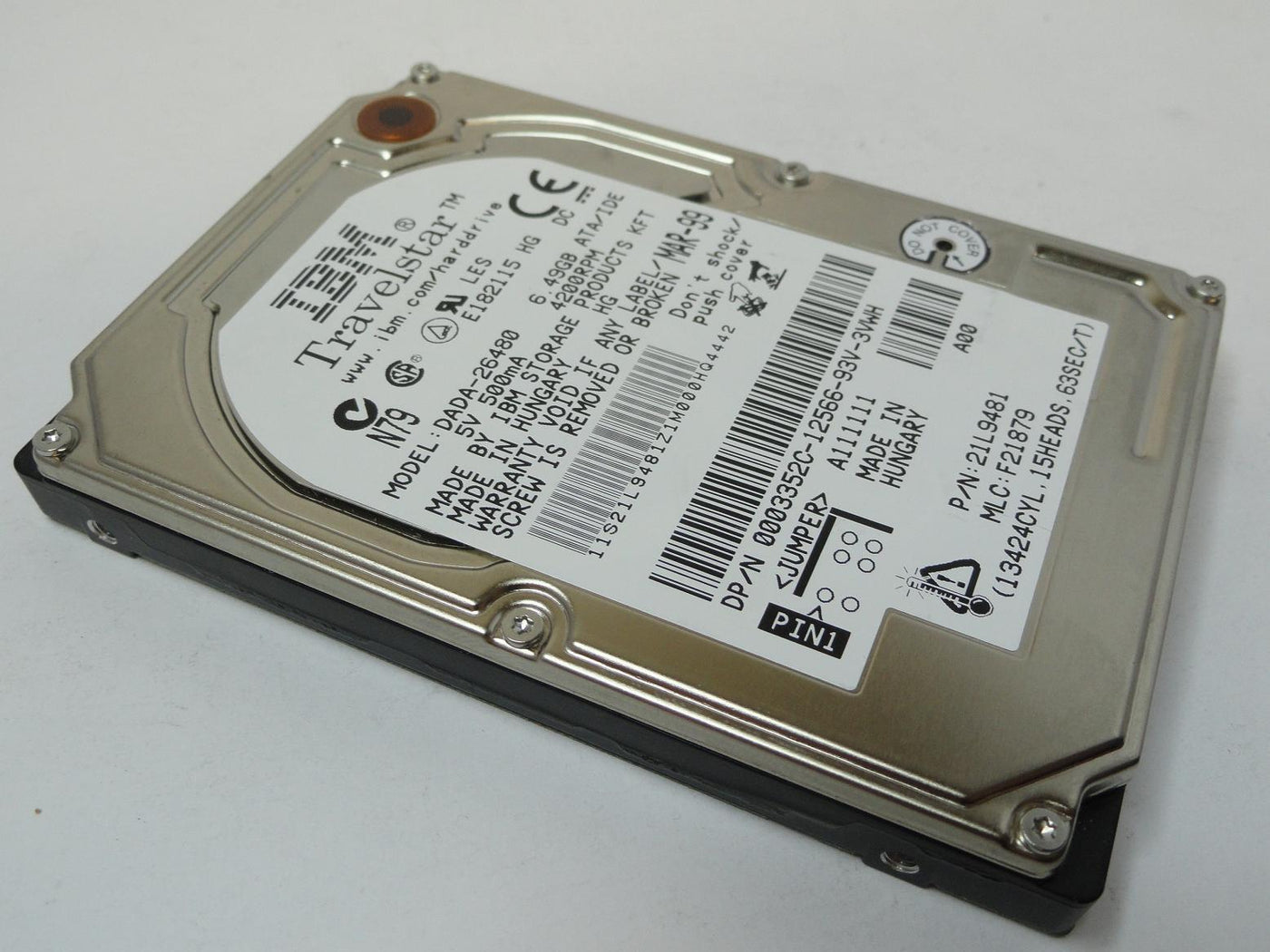 21L9481 - IBM Dell 6.4GB IDE 4200rpm 2.5in Travelstar HDD - Refurbished