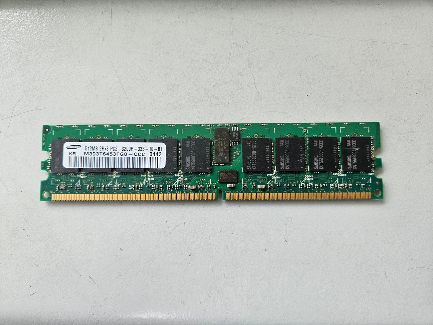 Samsung 512MB DDR2-400MHz PC2-3200 CL3 240-Pin RDIMM ( M393T6453FG0-CCC ) REF