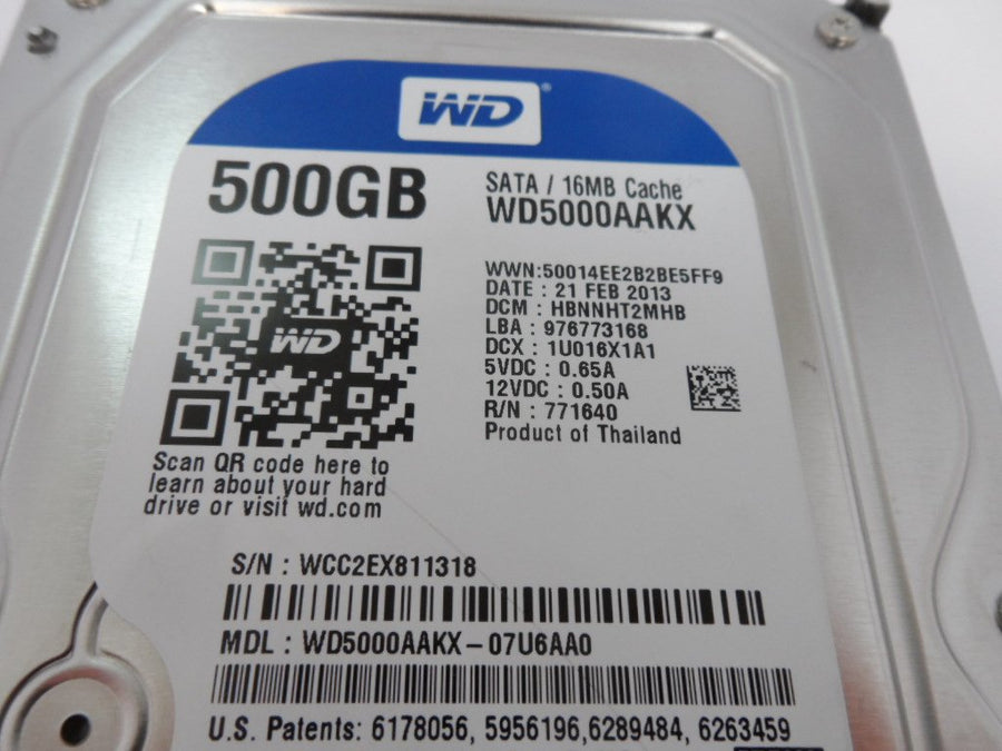 PR26252_WD5000AAKX-07U6AA0_Western Digital 500Gb SATA 7200rpm 3.5in HDD - Image2