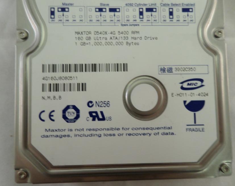 PR02609_D540X-4G_Maxtor 160GB IDE 5400rpm 3.5in HDD - Image4