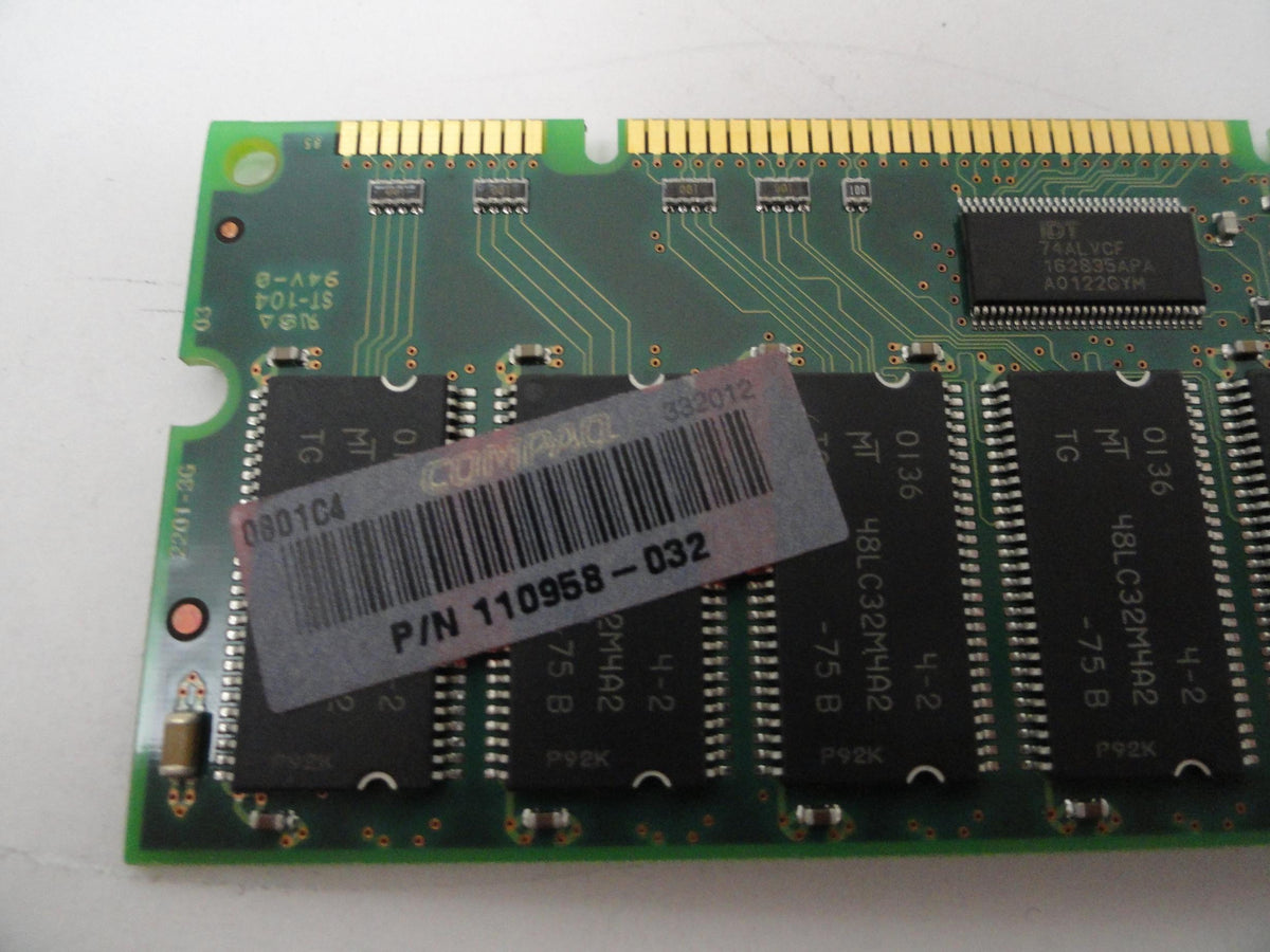 Micron 256Mb 100MHz CL2 ECC DIMM RAM Module ( MT18LSDT3272G-10EB1 ) REF
