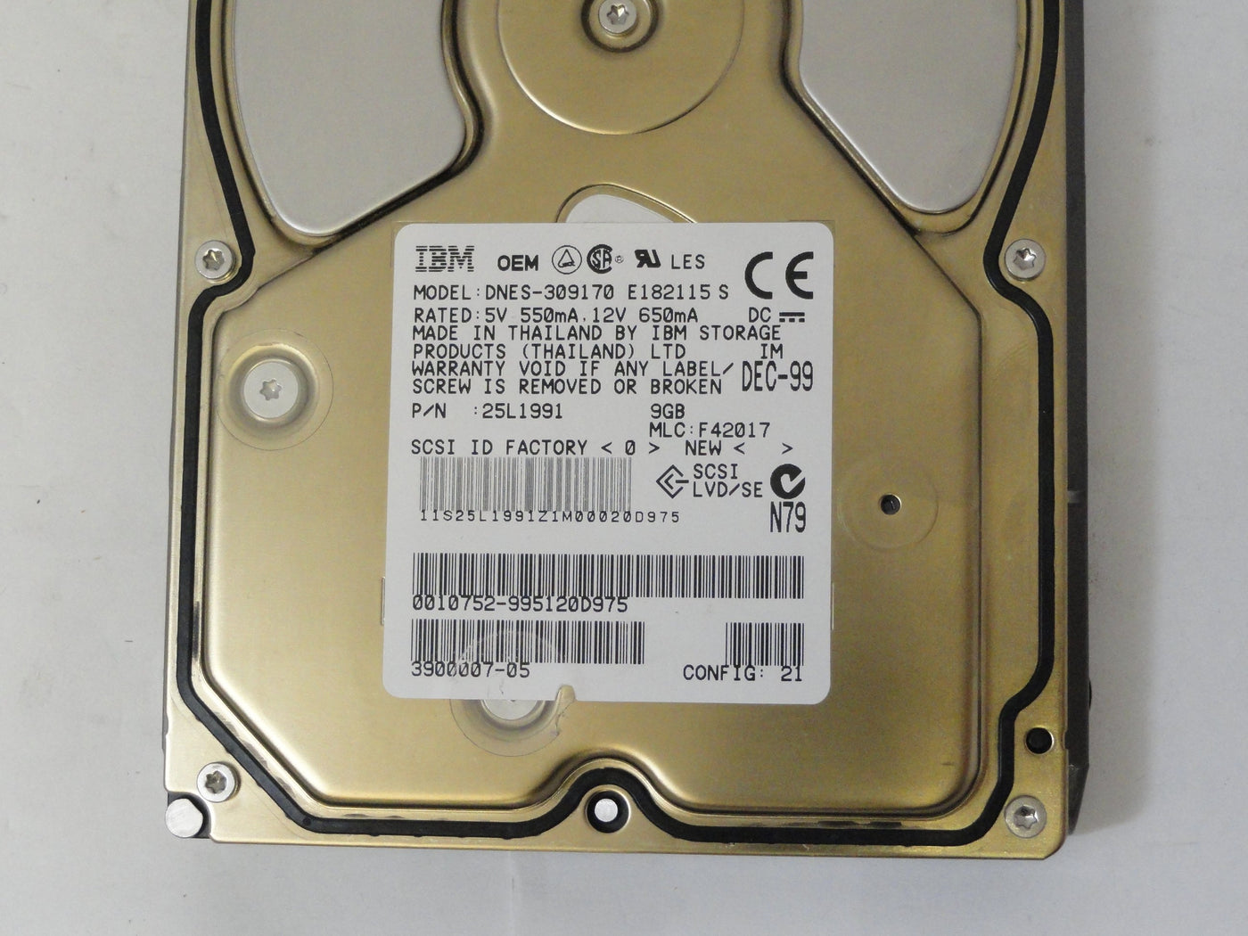 PR24005_25L1991_IBM SUN 9.1Gb SCSI 80pin 3.5in 7200rpm HDD - Image3