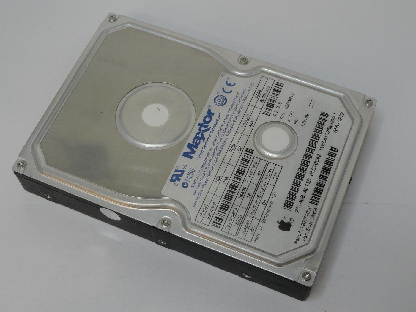 PR04538_92049U3_Apple/Maxtor 20.4Gb IDE 5400rpm 3.5" HDD - Image3