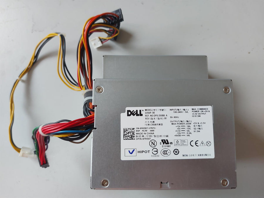 DELL DPS-255BB A 255W power supply unit For Optiplex 760/960 (0FR597 D255P-00)