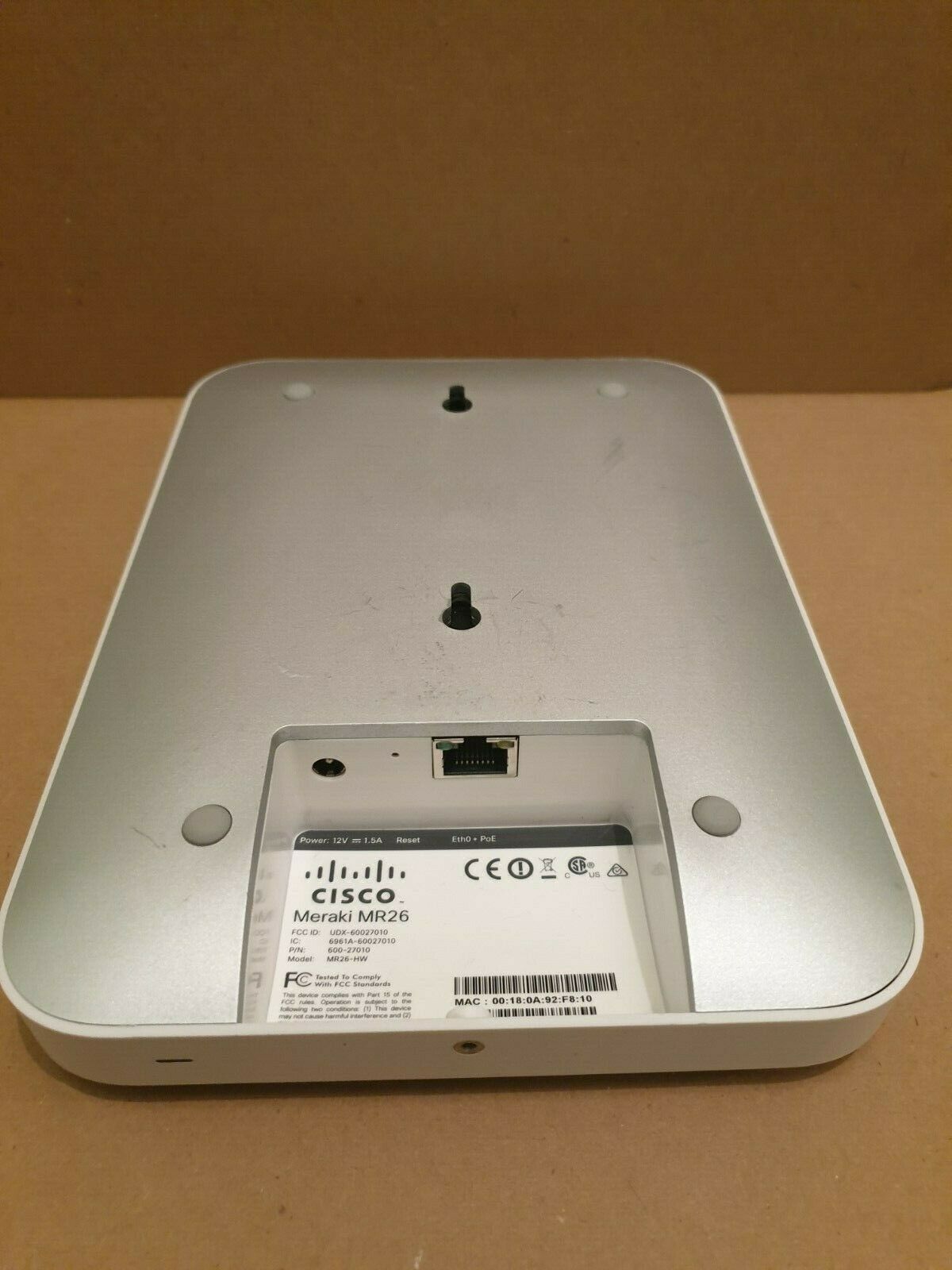 CISCO Meraki Access Point 12V PoE (MR26 HW / 600 27010 USED)