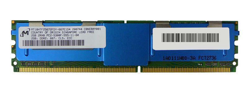 Micron 2GB PC2-5300 DDR2-667MHz ECC Fully Buffered CL5 240-Pin DIMM Memory Module ( MT18HTF25672FDY-667E1D4 ) REF