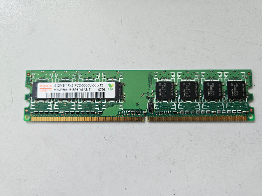 Hynix 512MB DDR2-667MHz PC2-5300 non-ECC Unbuffered CL5 240-Pin SDRAM DIMM ( HYMP564U64BP8-Y5 ) REF