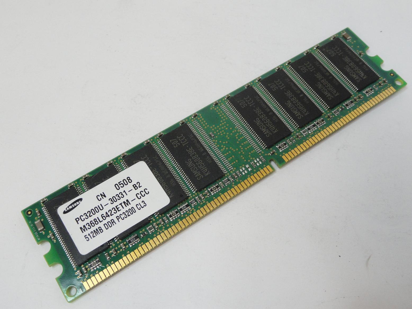 Samsung 512MB PC3200 DDR-400MHz DIMM RAM ( M368L6423ETM-CCC ) REF