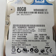 PR02854_WD800BEVE-22UYT0_Western Digital 80Gb IDE 5400rpm 2.5in HDD - Image3